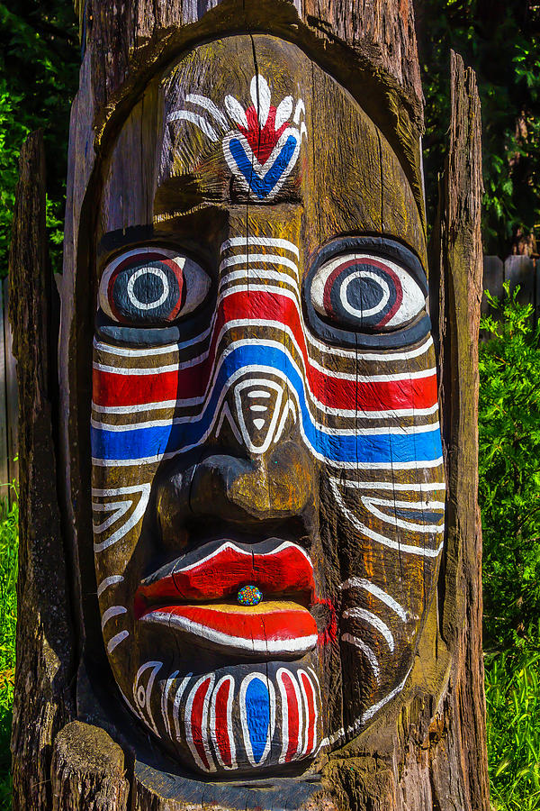 Totem Face Photograph by Garry Gay