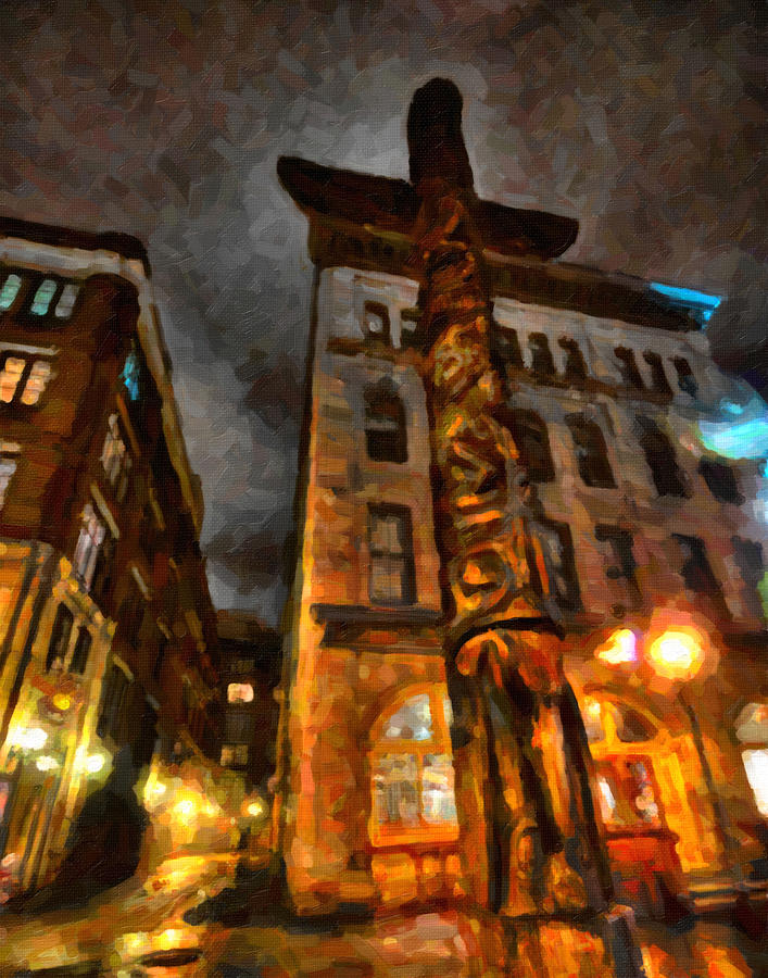 Totem in the City Painting by Prince Andre Faubert