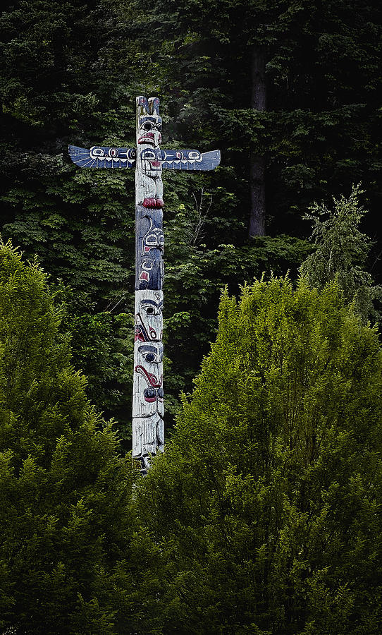 Totem in the Woods Photograph by John Christopher