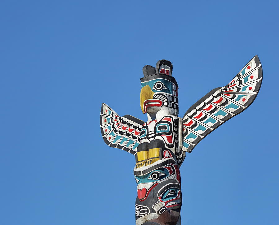 Totem Pole Photograph by Alex Lyubar