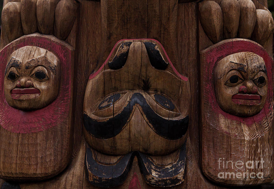 Totem Pole-Signed-#5277 Photograph by J L Woody Wooden