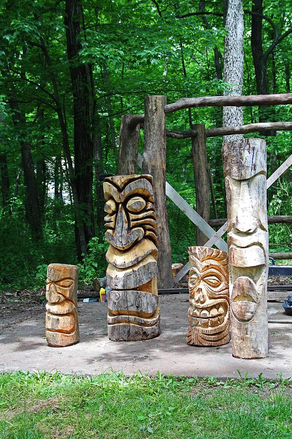 Totems on Put-in-Bay Photograph by Michiale Schneider
