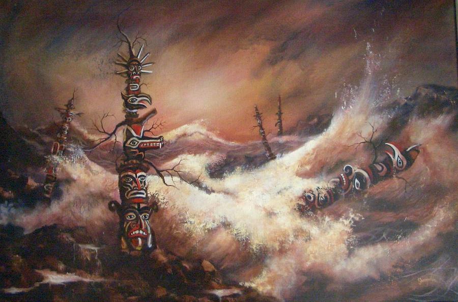 Totems Painting by Tom Shropshire