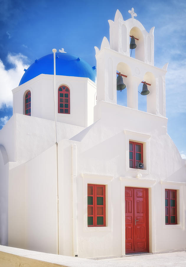 Tou Stavrou Church Santorini Photograph by Adam Rainoff