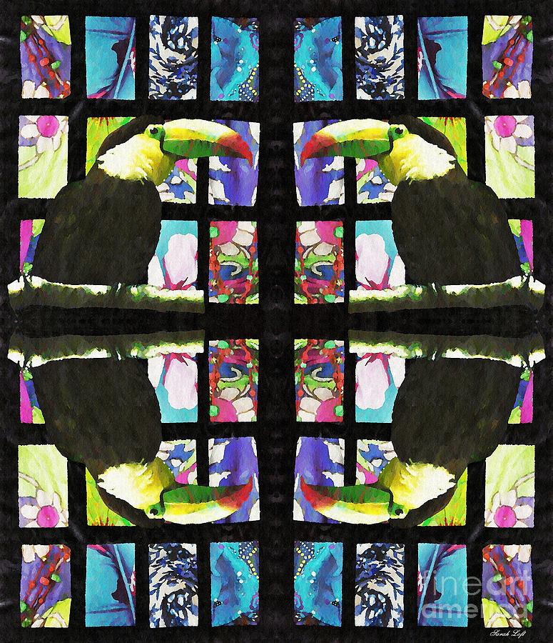 Toucan Digital Art - Toucan Circle by Sarah Loft