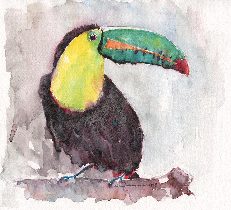 Toucan Painting by Claudia Hafner