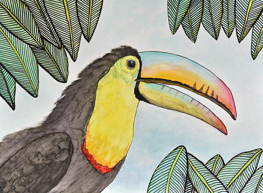 Toucan Painting - Toucan II by Linda Brody