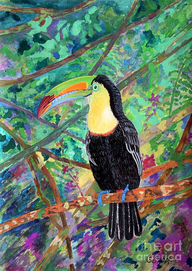 Toucan Painting Painting by Caroline Street Toucan Painting Painting by Caroline Street