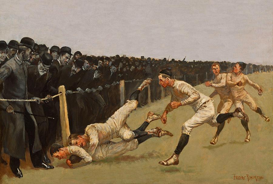 Touchdown Yale vs Princeton 1890 Painting by Movie Poster Prints