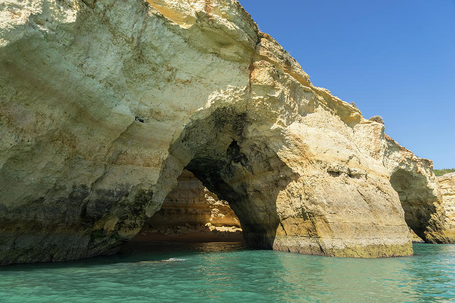 Tough Beauty - Coastal Sea Caves in Algarve Portugal Photograph by ...