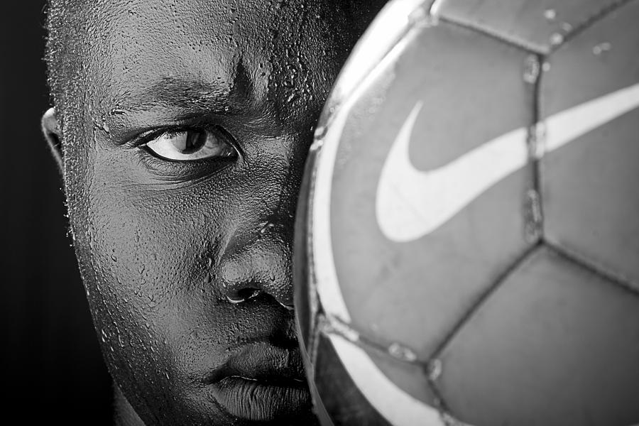 Soccer Photograph - Tough Like a Nike Ball by Val Black Russian Tourchin