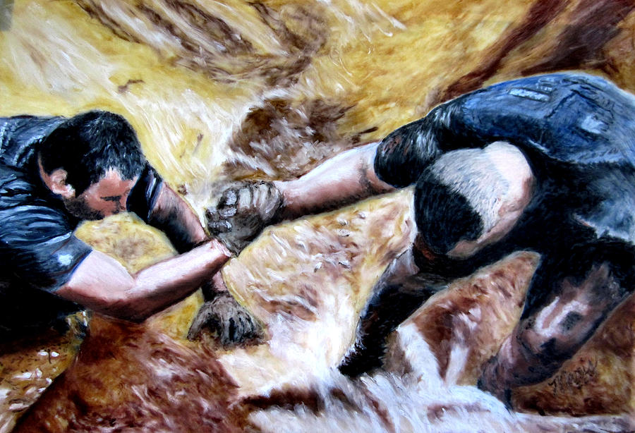 Tough Mudder Wounded Warrior Contest Painting by Maris Sherwood