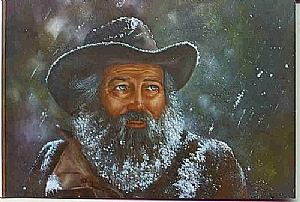 Mountain Man Painting - tough Night by Naomi Dixon Mountain Man Painting - tough Night by Naomi Dixon