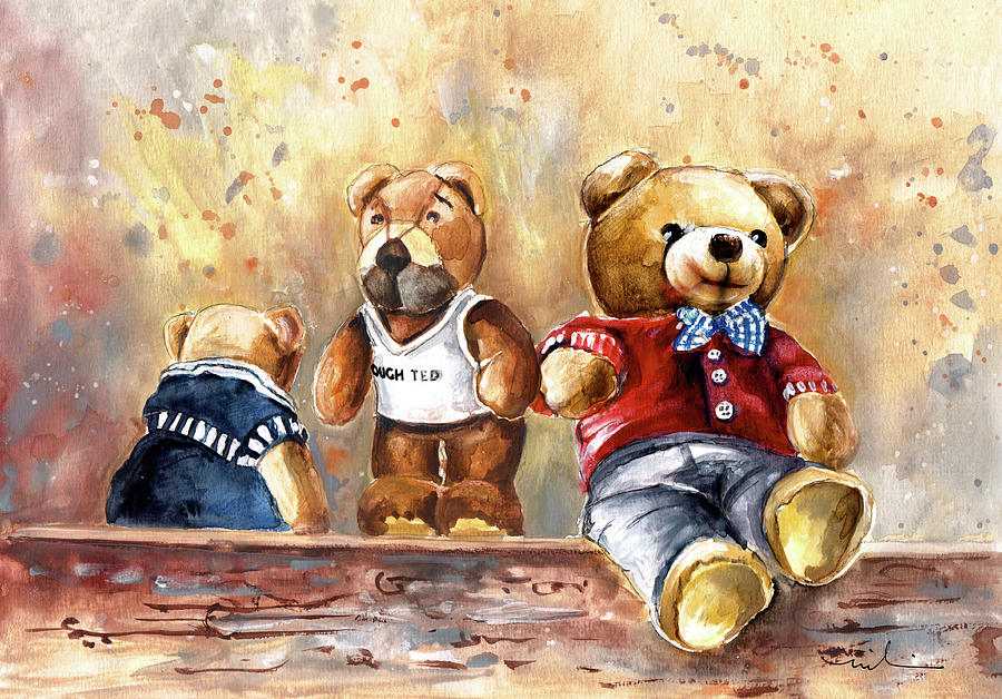 Tough Ted And His friends At Newby Hall Painting by Miki De Goodaboom