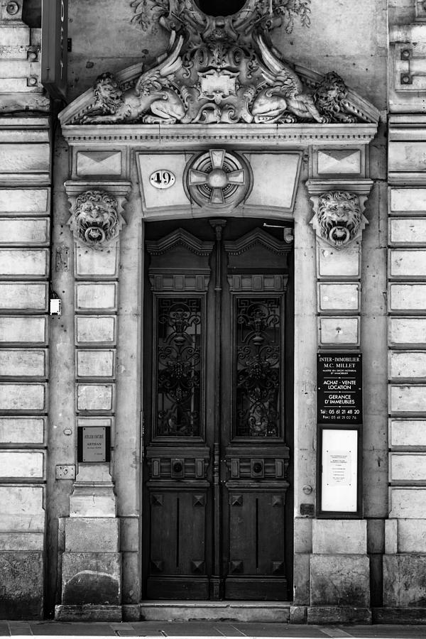Toulouse Door in Mono Photograph by Georgia Clare