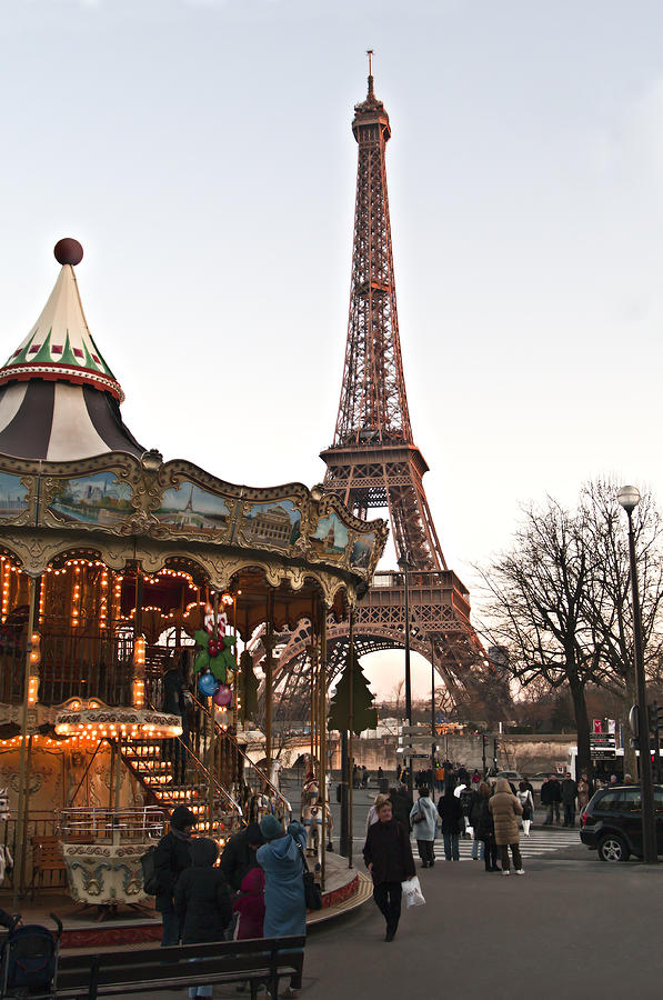 Tour Eiffel and carrousel by pedro cardona Photograph by Pedro Cardona Llambias
