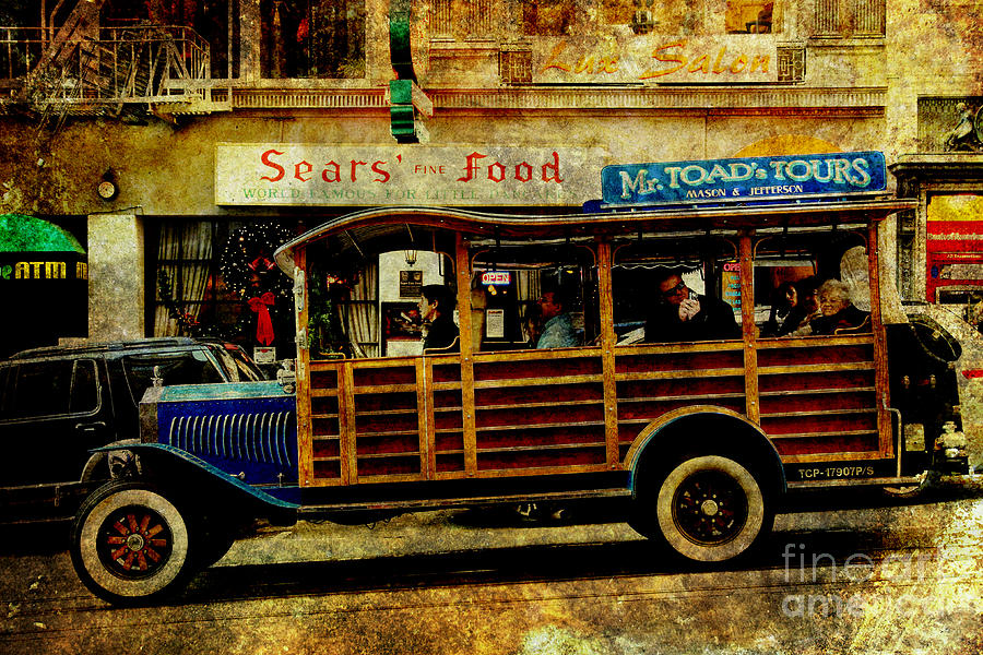 Touring The Streets of San Francisco . texture Photograph by Wingsdomain Art and Photography