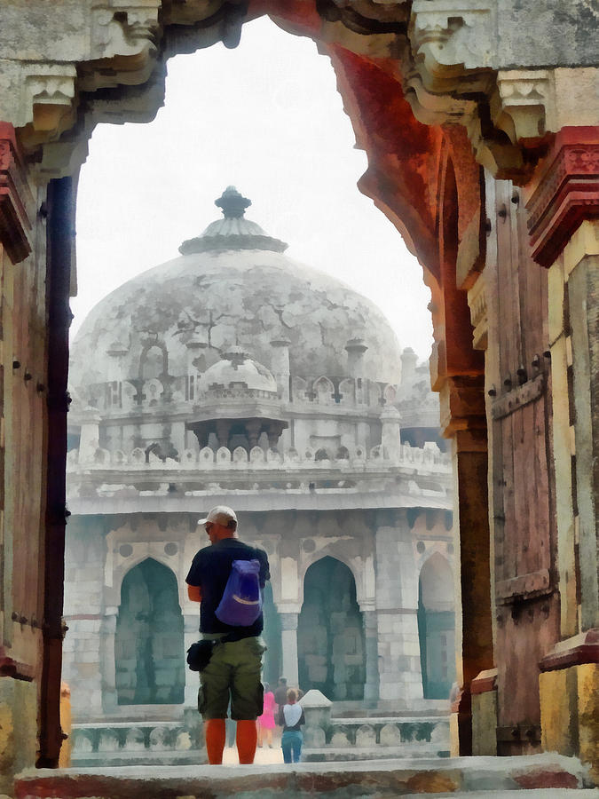 Tourist in gateway Photograph by Ashish Agarwal