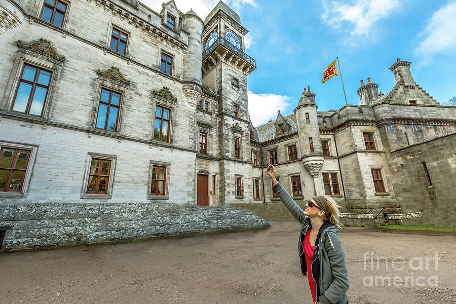Tourist photographs Dunrobin Castle Photograph by Benny Marty