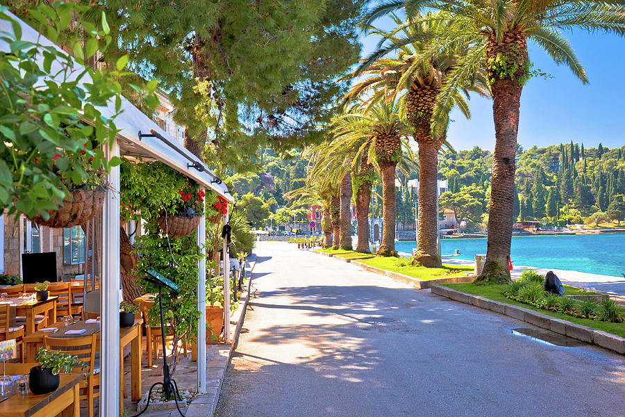 Tourist waterfront street in Cavtat view Photograph by Brch Photography