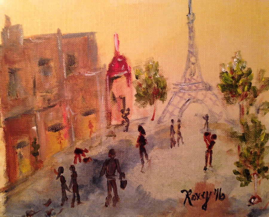 Impressionism Painting - Tourists by Roxy Rich Impressionism Painting - Tourists by Roxy Rich