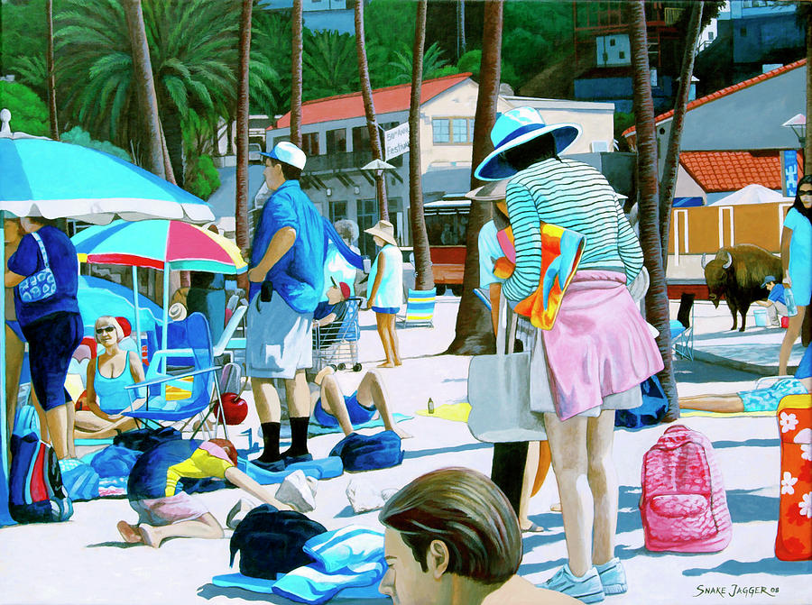 Tourists Painting by Snake Jagger