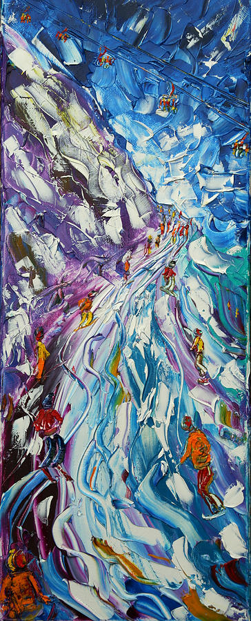 Toviere Tignes Painting by Pete Caswell