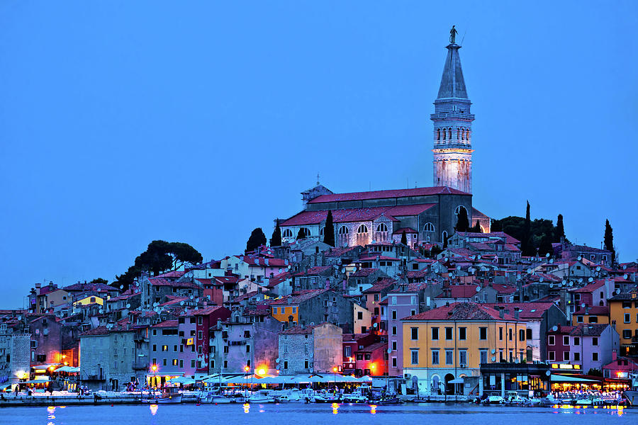Tovn of Rovinj bluer hour view Photograph by Brch Photography