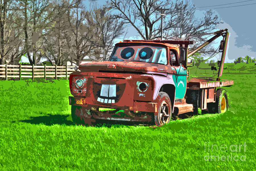 Tow Mater Put Out to Pasture Digital Art by William Fields