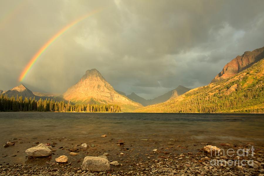 Tow Medicine Sunrise Rainbow Photograph by Adam Jewell