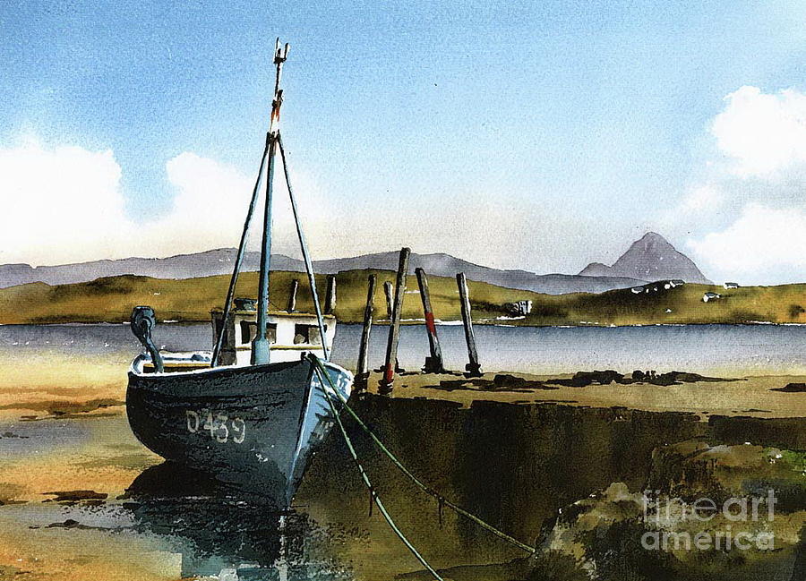 Towards Bunbeg and Errigal, Donegal Painting by Val Byrne