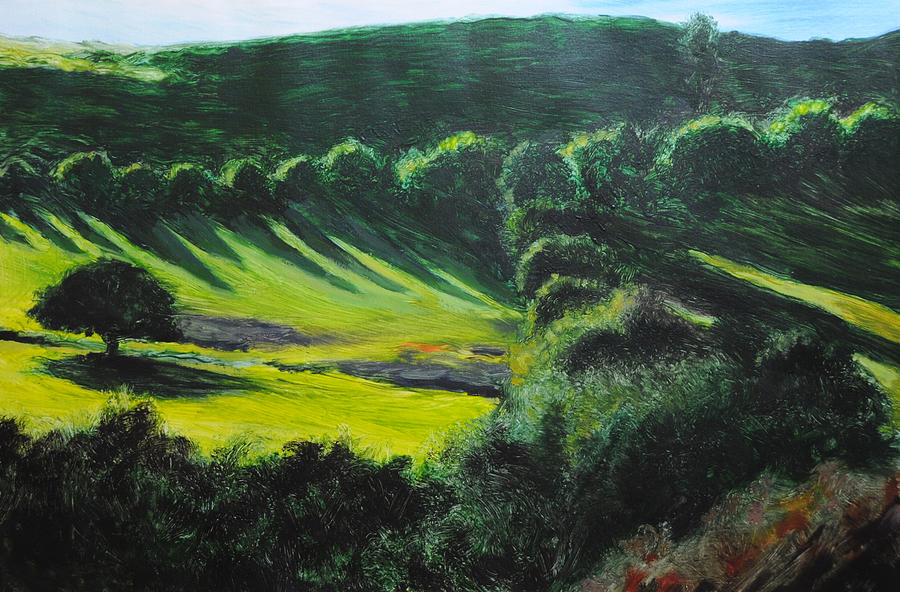 Tree Painting - Towards Corwen by Harry Robertson
