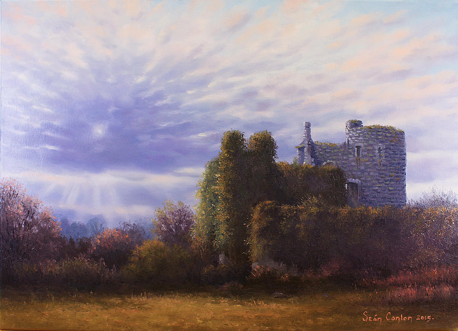 Landscape Painting - Towards Evening Lea Castle by Sean Conlon