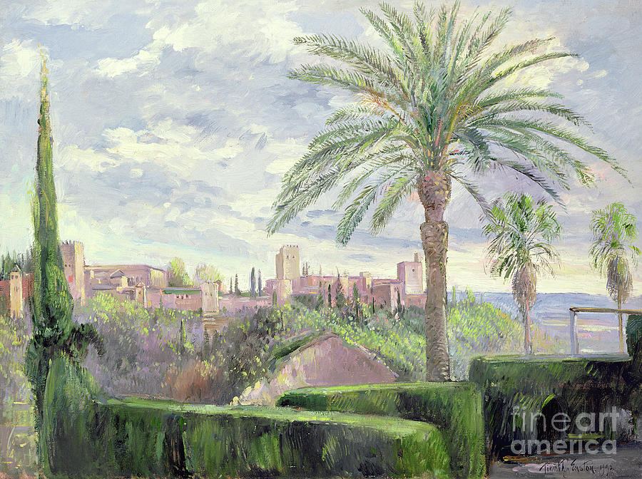 Towards the Alhambra Painting by Timothy Easton