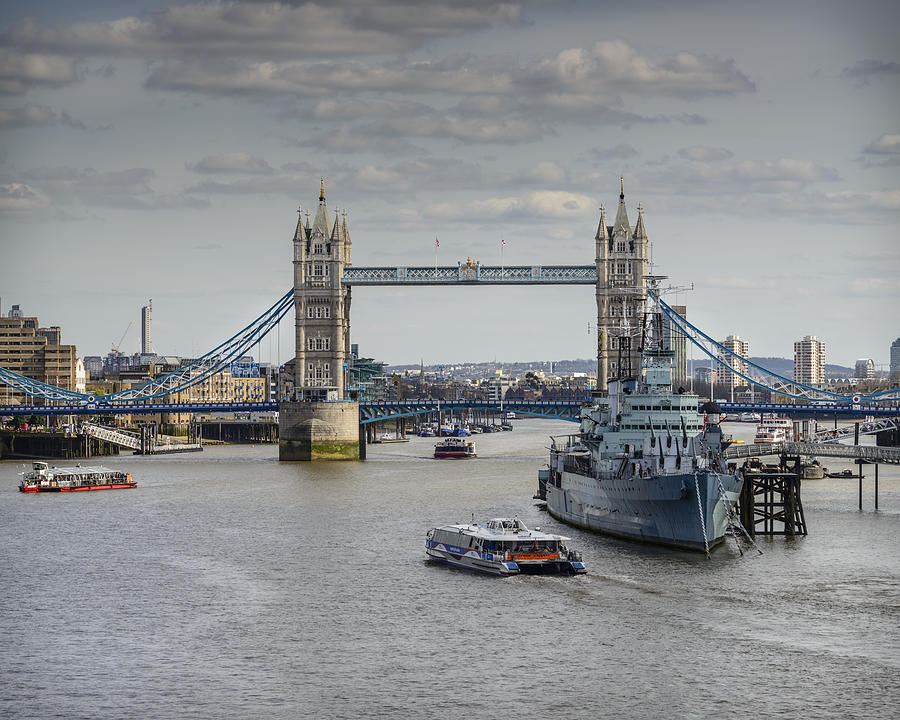 Tower Bridge and HMS Belfast Photograph by A Souppes - Fine Art America