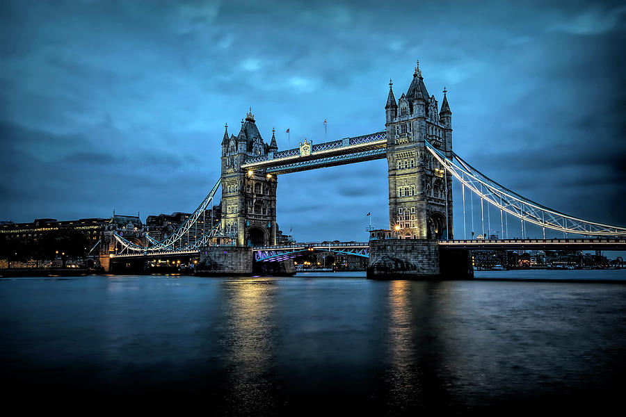 Tower Bridge at Night Photograph by Deborah Penland