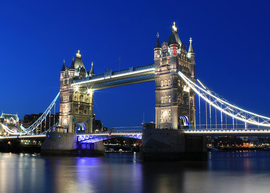 London Photograph - Tower Bridge at night by Jasna Buncic