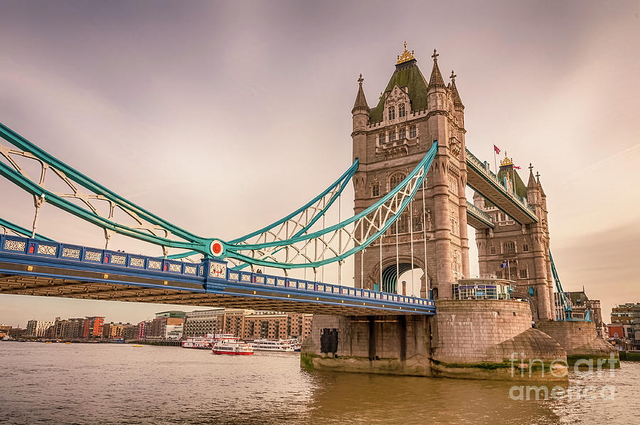 London Photograph - Tower Bridge during sunset by Mariusz Talarek