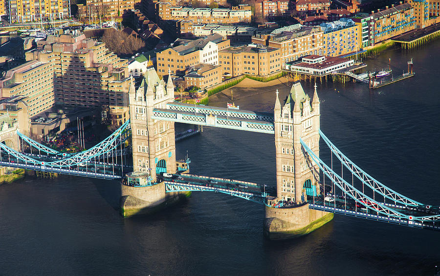 Tower Bridge in London city, aerial view Photograph by Ioan Panaite ...