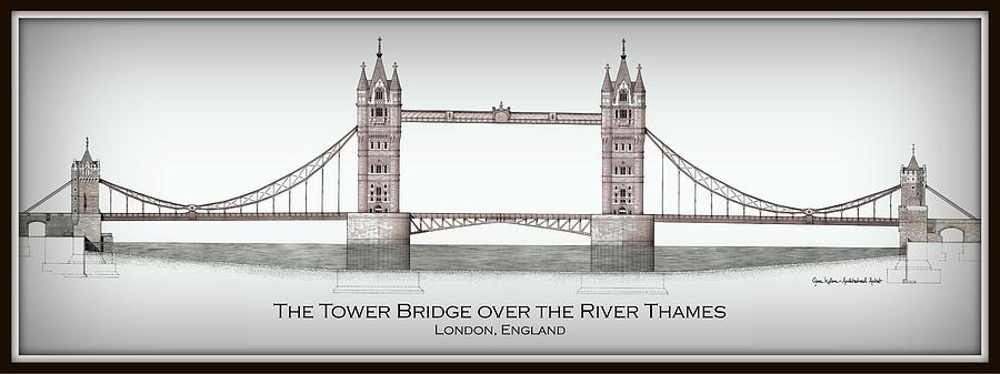 tower bridge london drawing