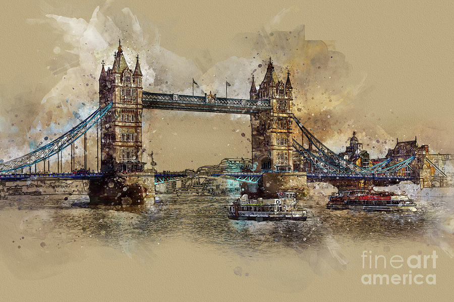 Tower Bridge of London Digital Art by Teresa Zieba