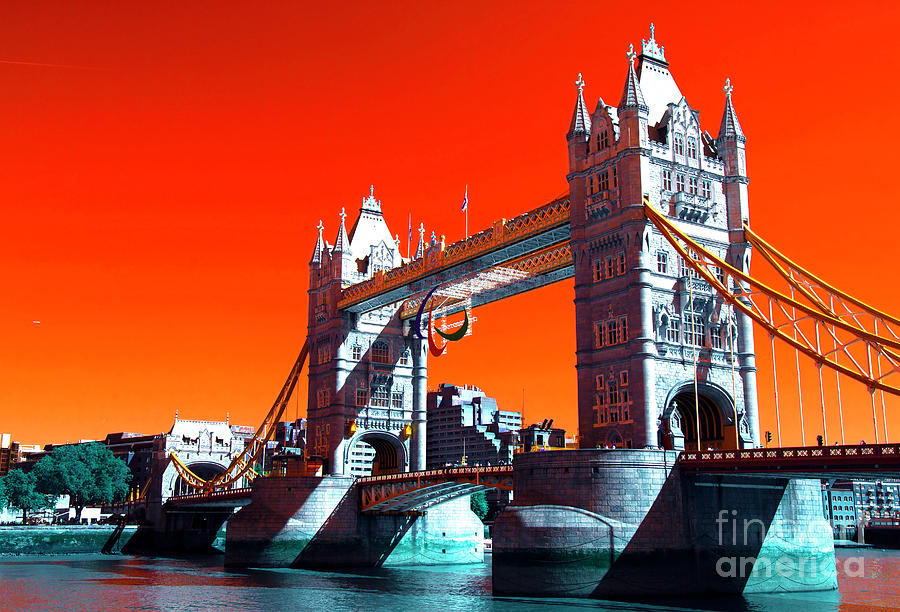Tower Bridge Pop Art Photograph by John Rizzuto