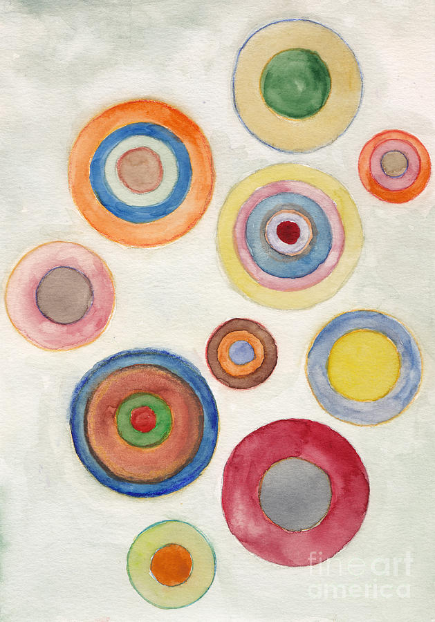 Circles Painting - Tower Circles by Ebba Jahn