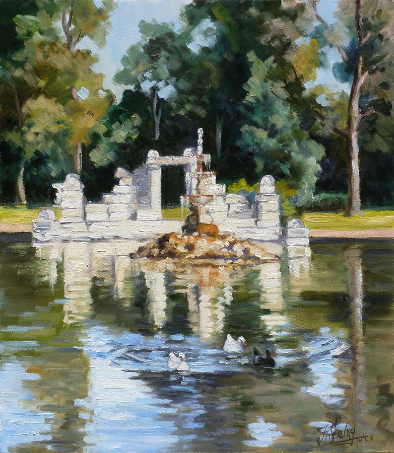 Fountain Painting - Tower Grove Park St.Louis Summer by Irek Szelag