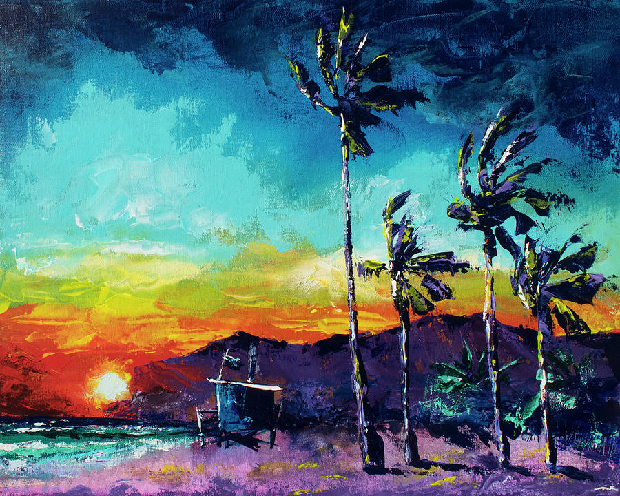 Sunset Painting - Tower Life 1 by Nelson Ruger