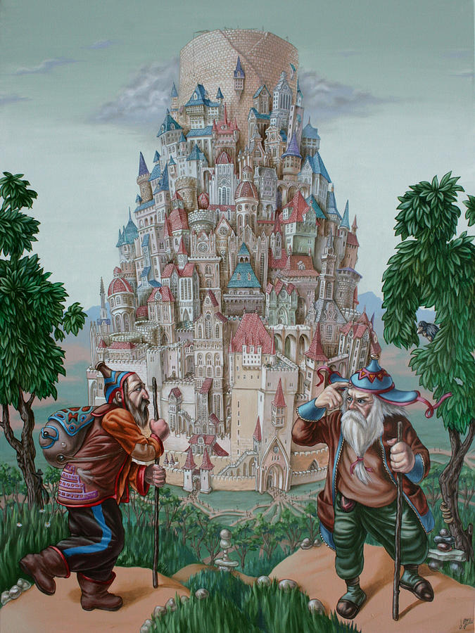 Tower of Babel Painting by Victor Molev