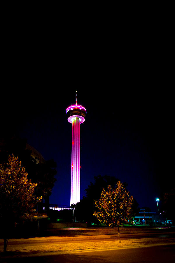 Tower of the Americas October Night Photograph by Marisela Mungia