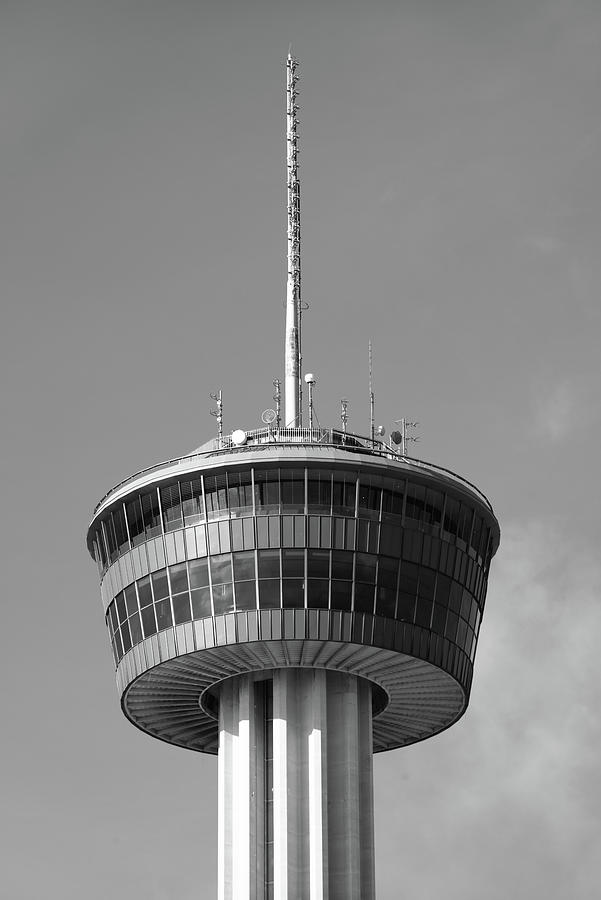 Tower of the Americas San Antonio Texas - Black and White Photograph by Gregory Ballos