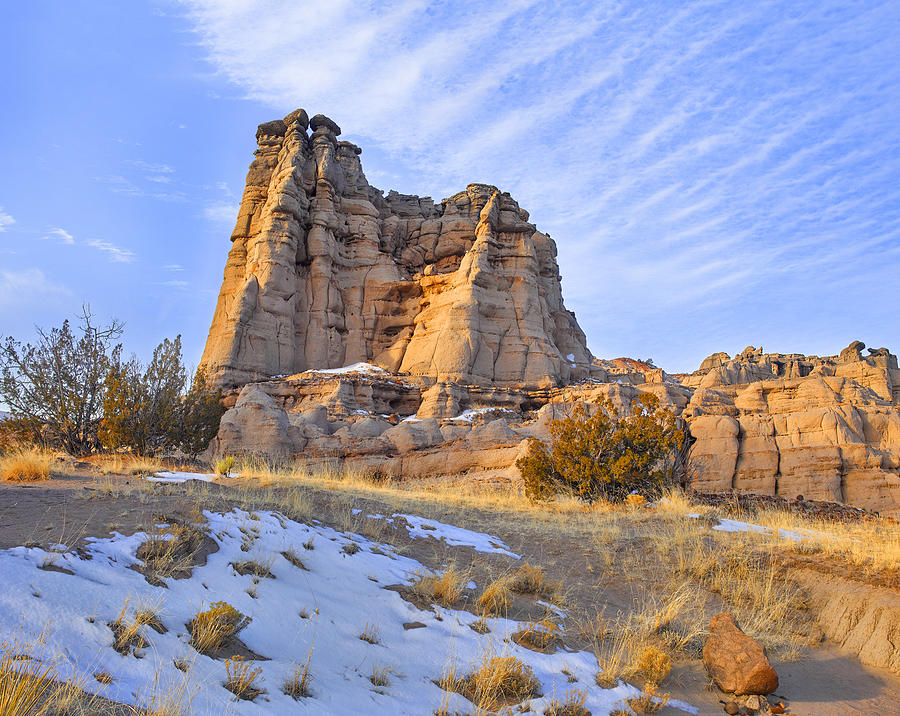 Winter Photograph - Tower Plaza Blanca New Mexico by Nathan Mccreery