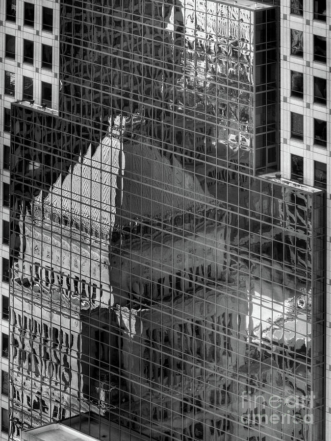 Tower Reflections bw Photograph by Mel Steinhauer